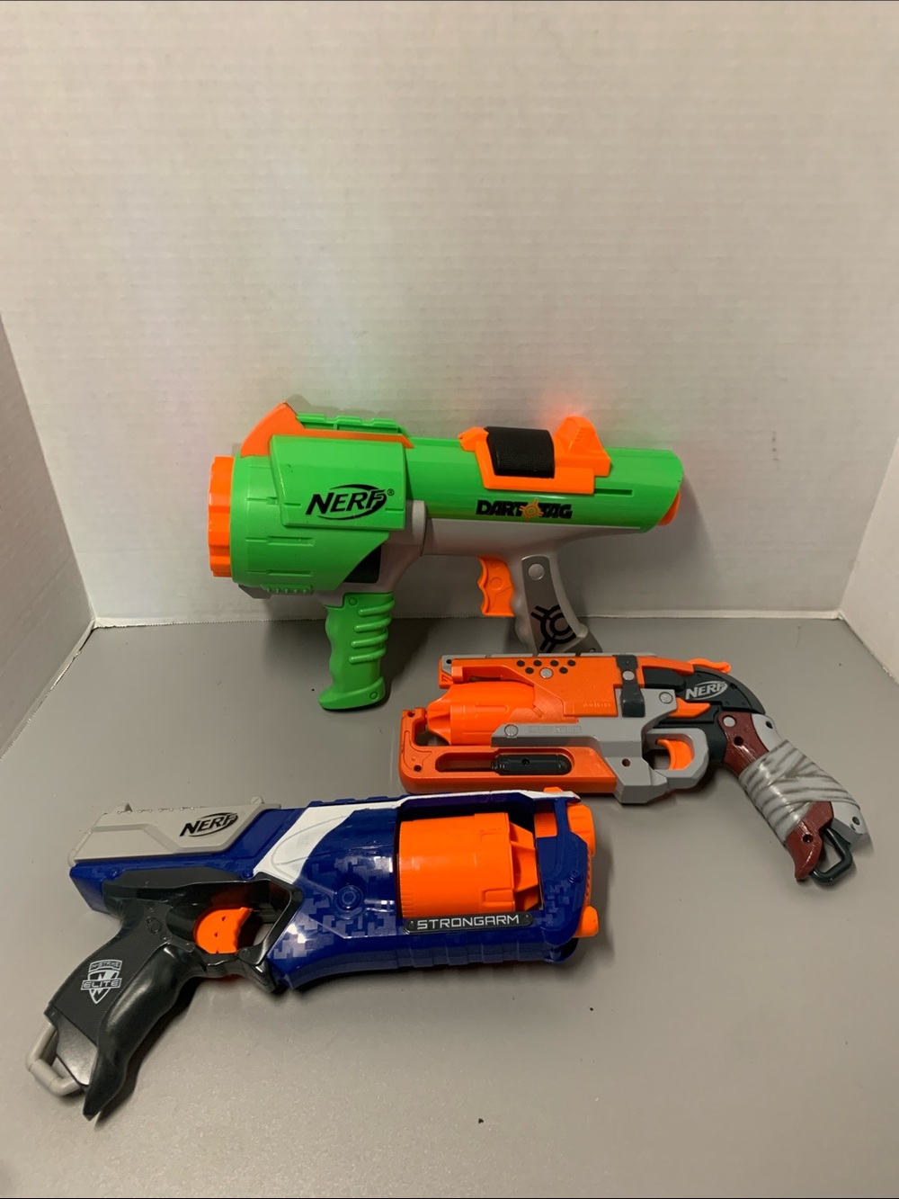 Nerf Blaster 3 Pack Bundle - Green, Orange & Blue Playset
